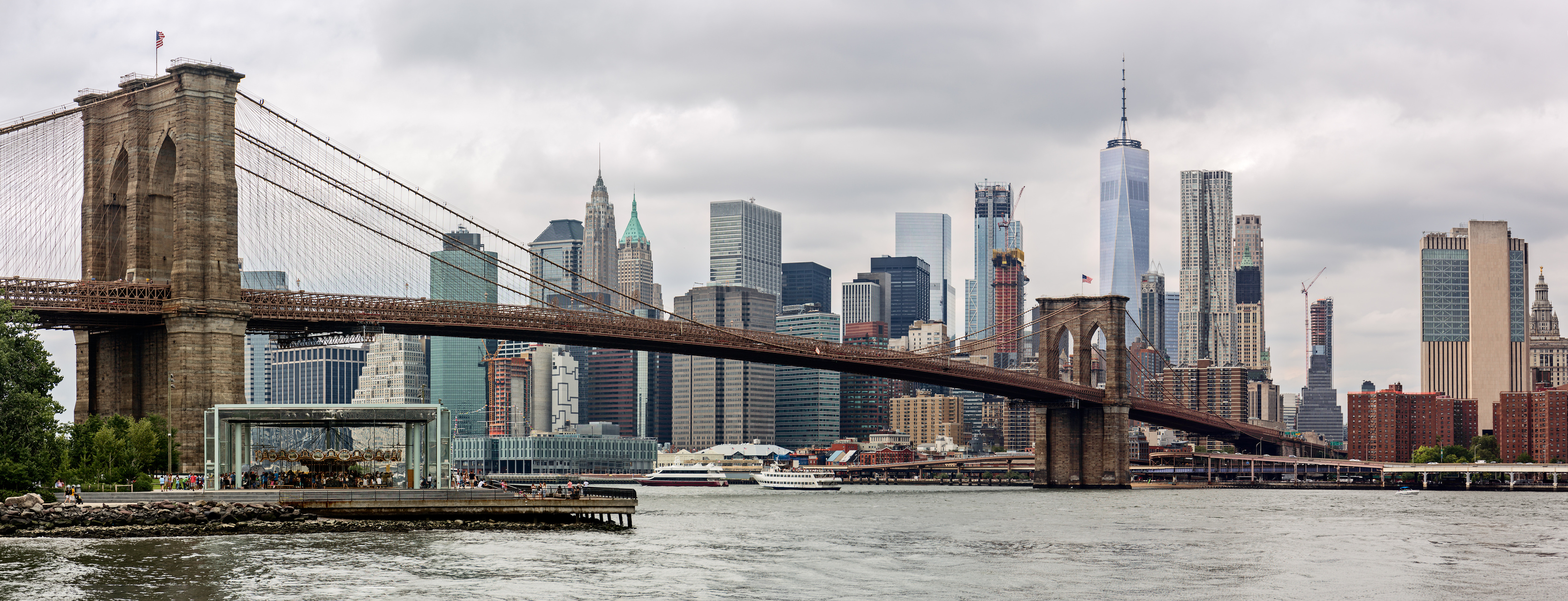 Brooklyn Bridge Panorama, NYC, USA
